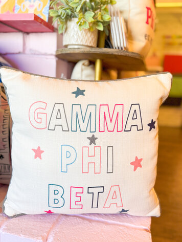 Little Birdie Gamma Phi Beta Star Pillow