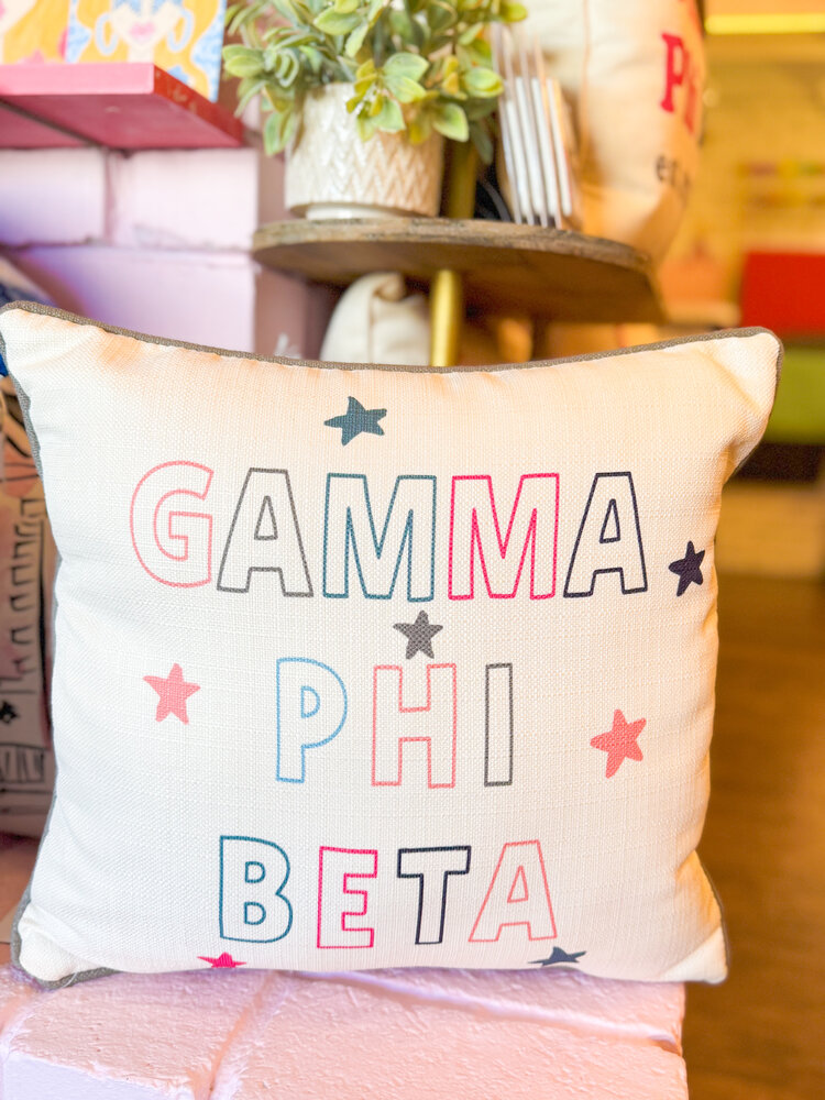 Little Birdie Gamma Phi Beta Star Pillow