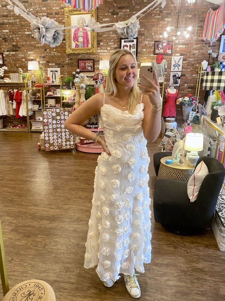 Mable Floral 3D Cowl Neck Maxi