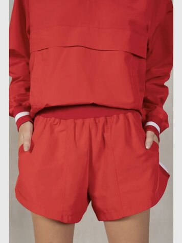 lalamia Woven Ribbon Shorts - Red