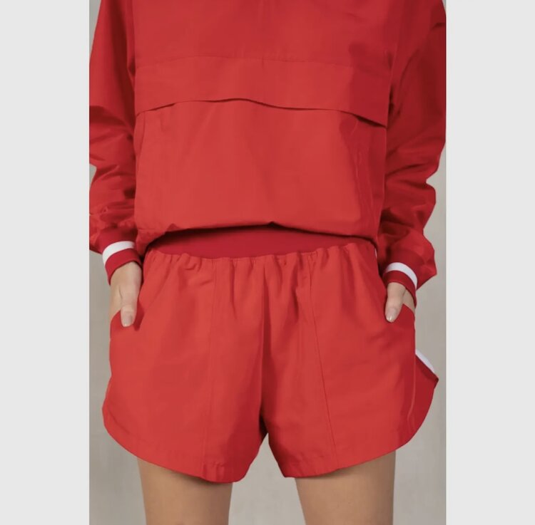 lalamia Woven Ribbon Shorts - Red