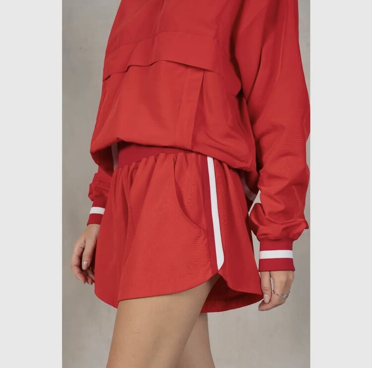 lalamia Woven Ribbon Shorts - Red