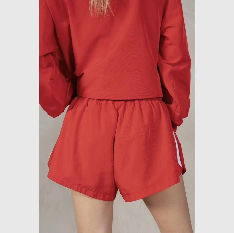 lalamia Woven Ribbon Shorts - Red