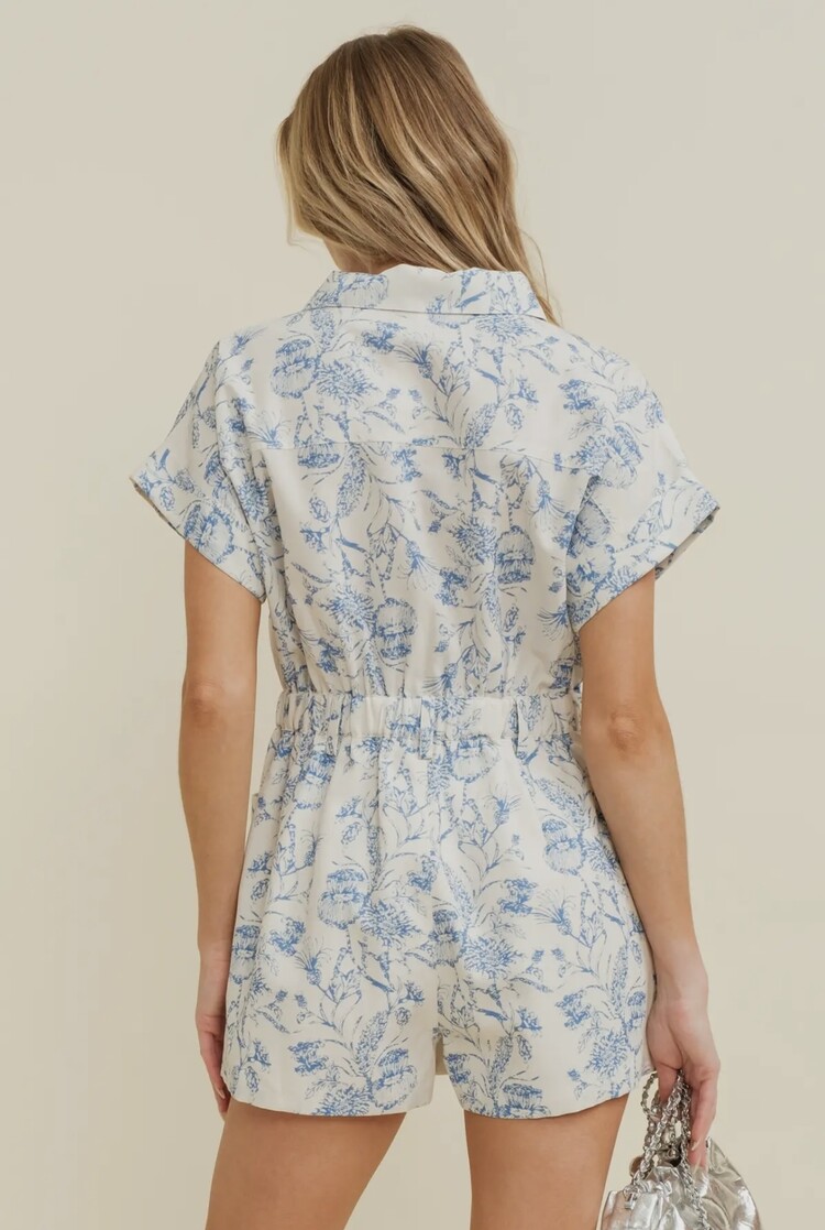 Cloud Ten Floral Button Up Romper