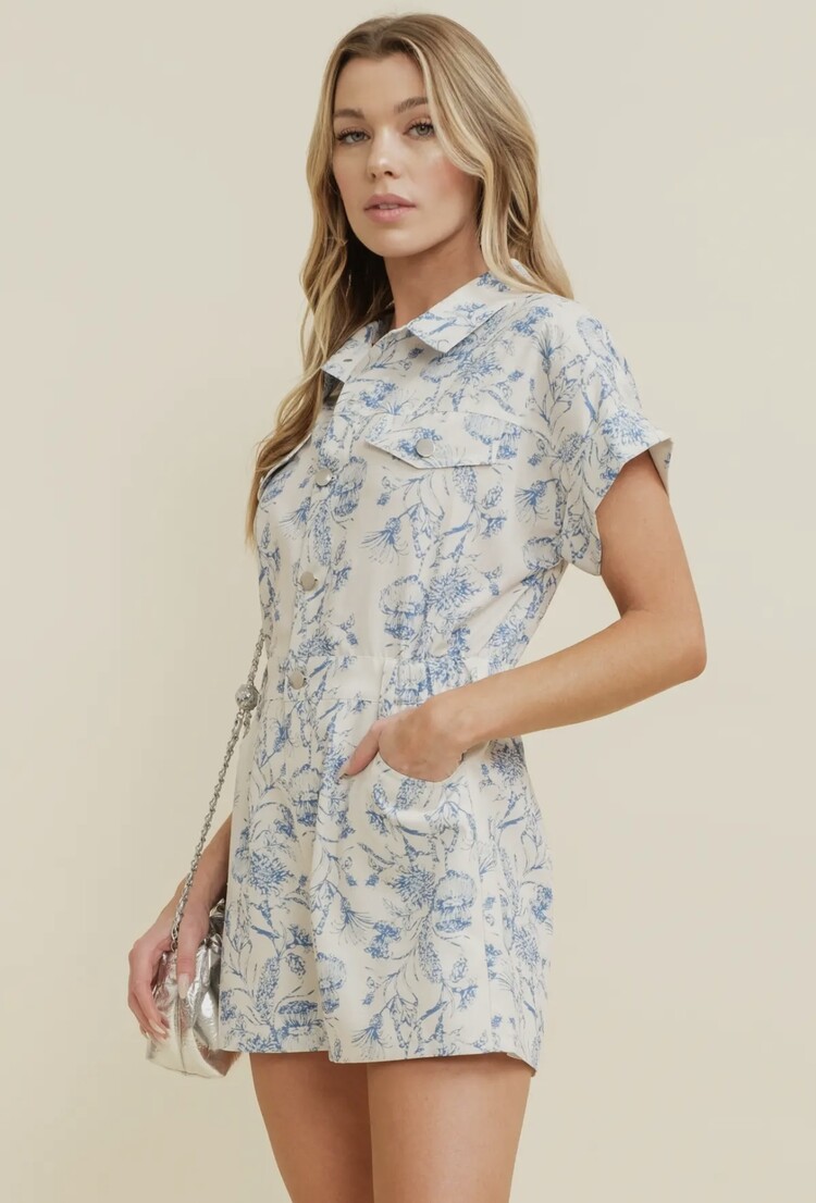 Cloud Ten Floral Button Up Romper