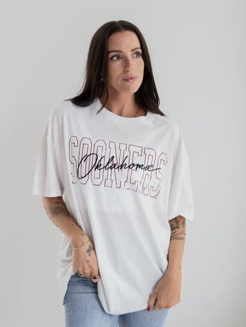 Gameday Social Apparel Co.® Oklahoma Owens Outline Oversized Band Tee