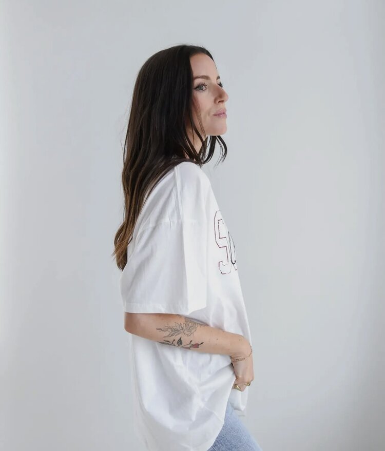 Gameday Social Apparel Co.® Oklahoma Owens Outline Oversized Band Tee