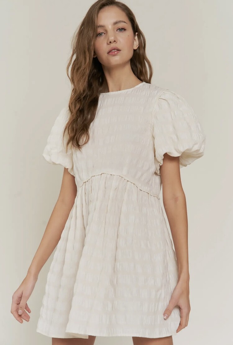 In the Beginning Babydoll Dress - Ivory