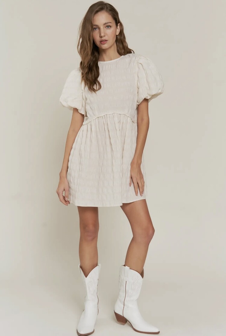 In the Beginning Babydoll Dress - Ivory