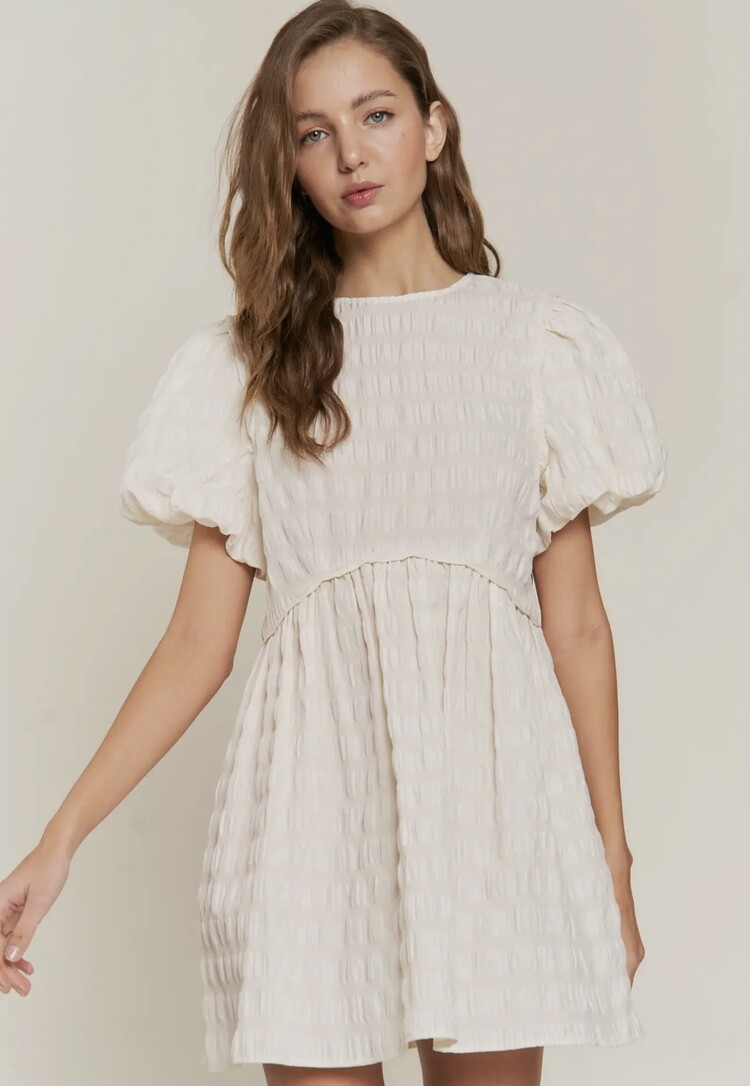 In the Beginning Babydoll Dress - Ivory