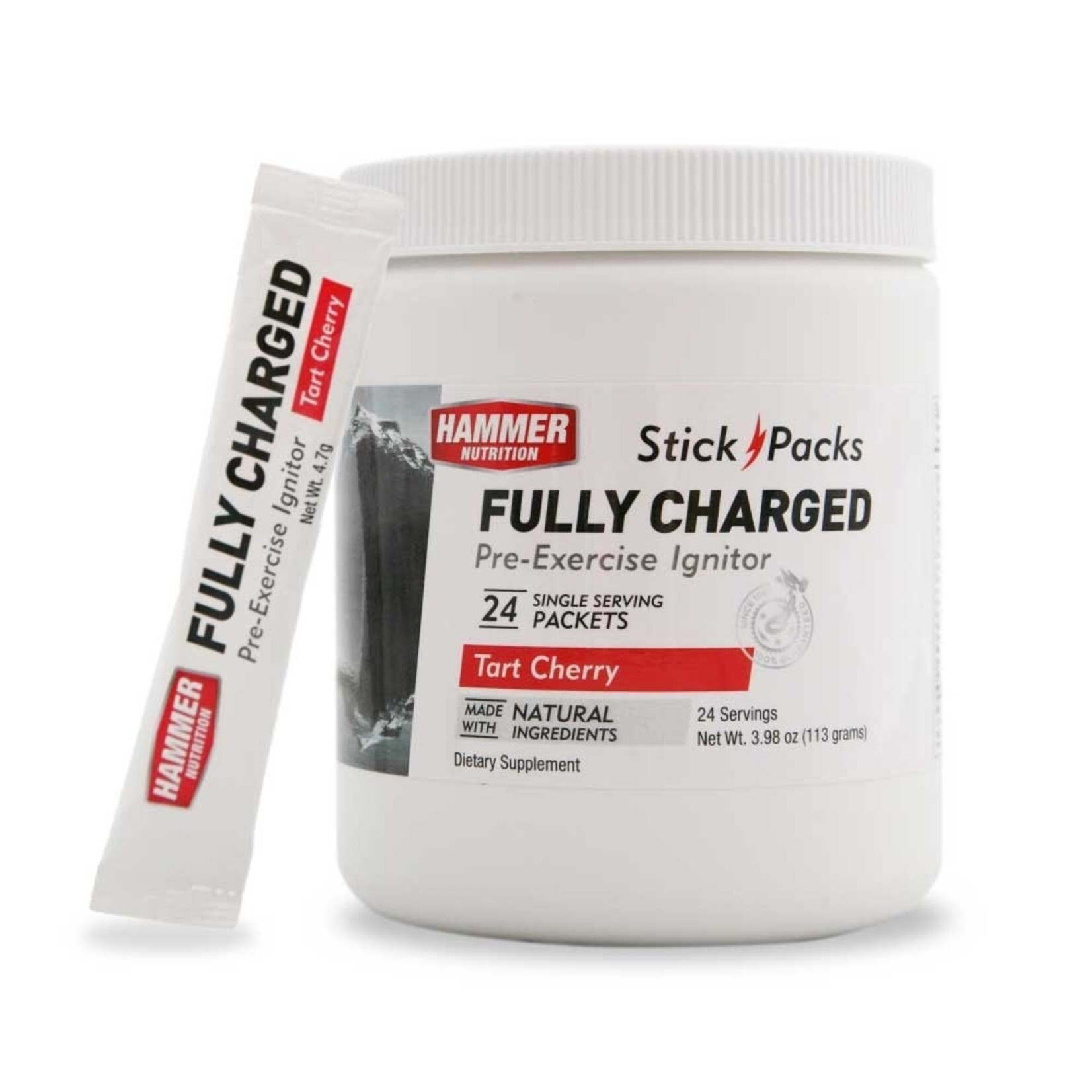 Hammer fully charged pre-exercise ignitor tart cherry stick packs
