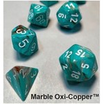 chessex Chessex Dice Marble 12D6 Oxi-Copper/White