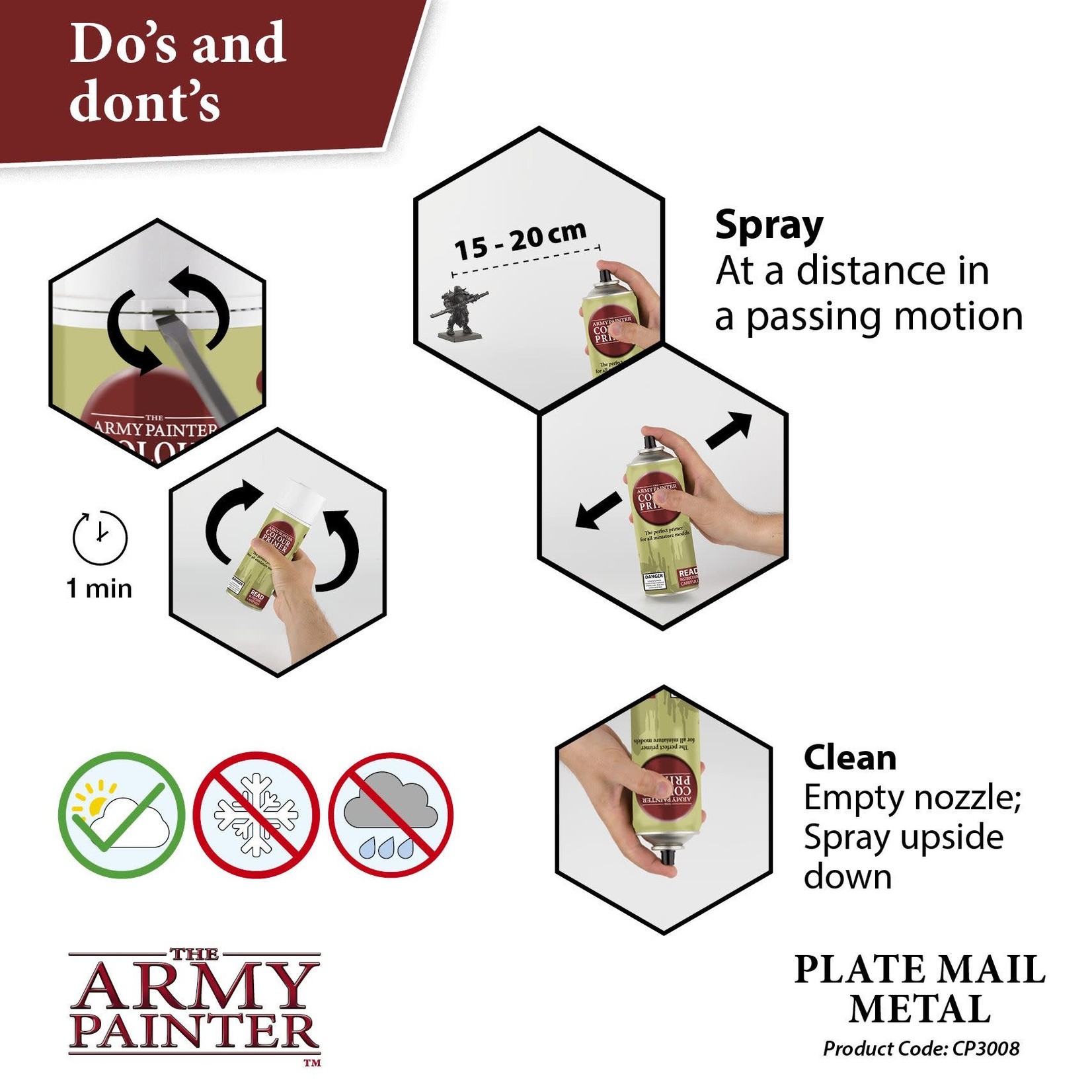 Army Painter Army Painter Spray Primer  Platemail Metal