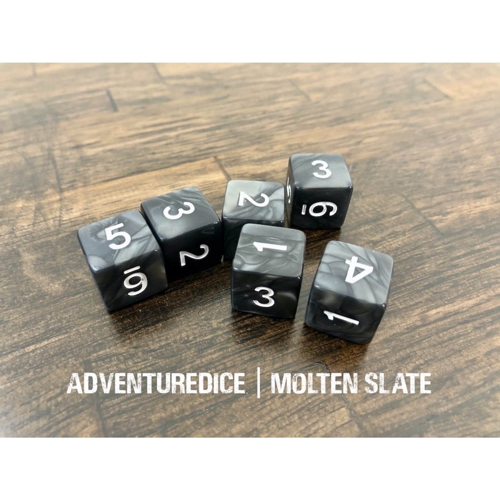 Adventure Dice Molten Slate D6 die set