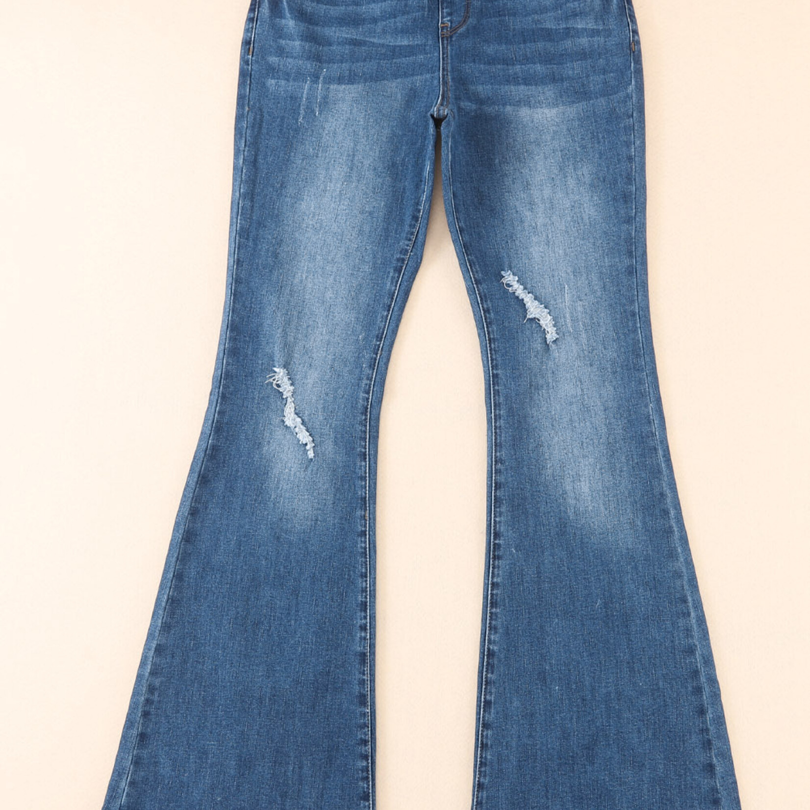 Bell-bottom Frayed Jeans - Texas Vintage Antiques