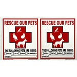 Rescue Our Pets Window Decal 2-Pack