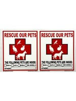 Rescue Our Pets Window Decal 2-Pack