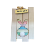 Ganz Rainbow Bunny Welcome Sign