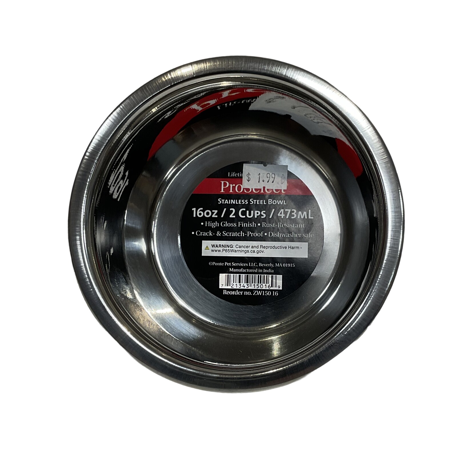 Proselect Stainless Steel Bowl