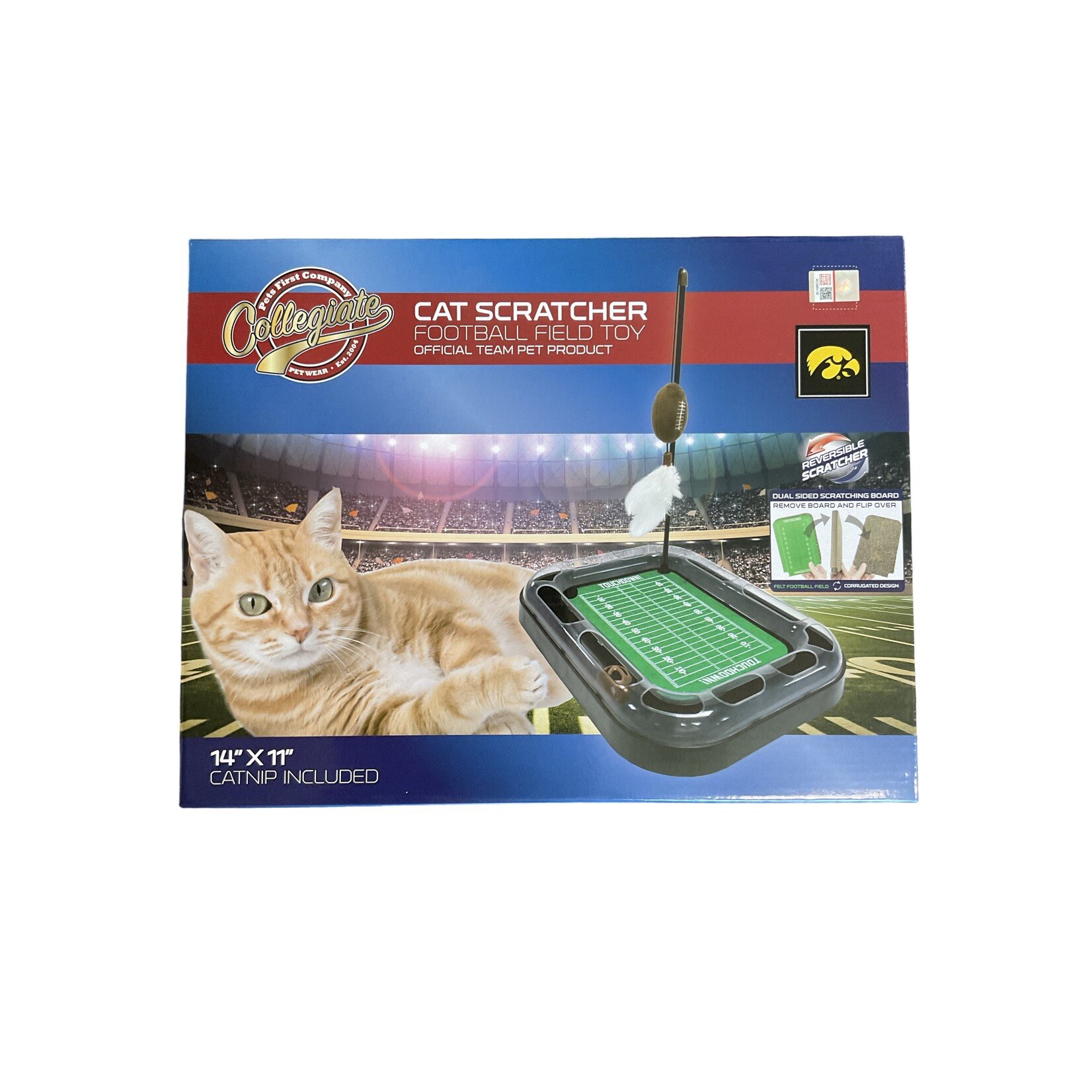 Collegiate Iowa Hawkeye Football Cat Scratcher