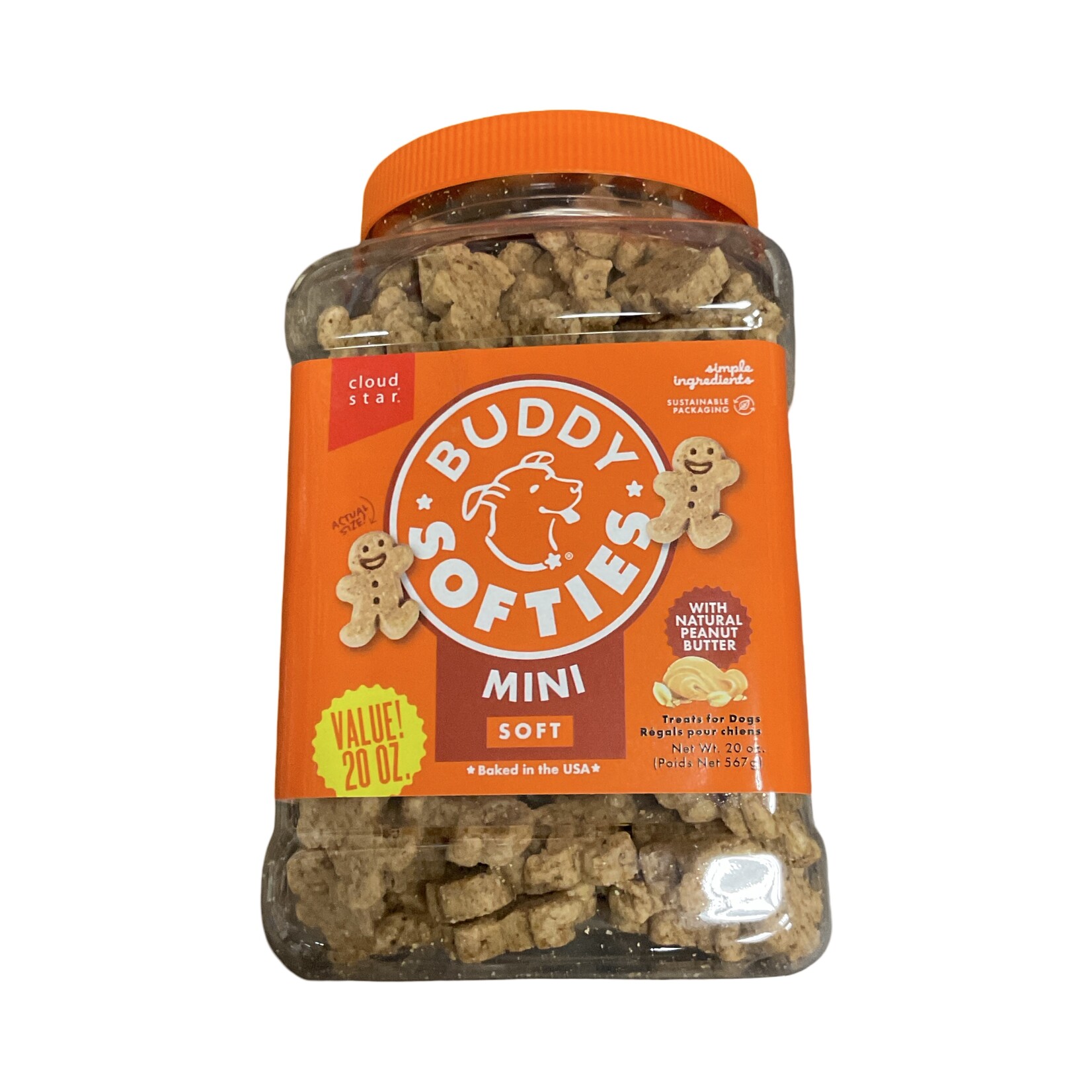 Cloud Star Cloud Star Buddy Softies Mini Dog Peanut Butter Treats 20oz
