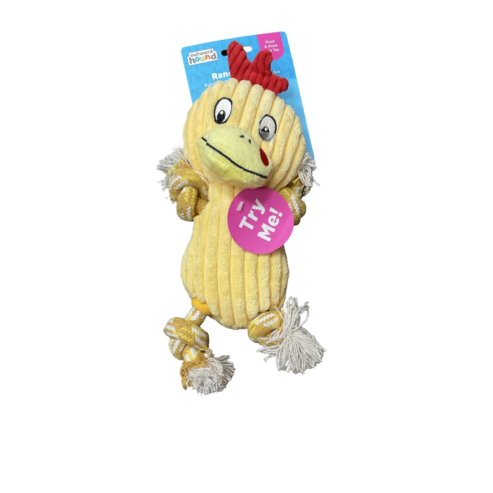 Outward Hound Outward Hound Ranch Roperz Chicken Plush Squeaky Dog Toy