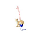 Midwest Gift Ganz Cat With Yarn Ornament