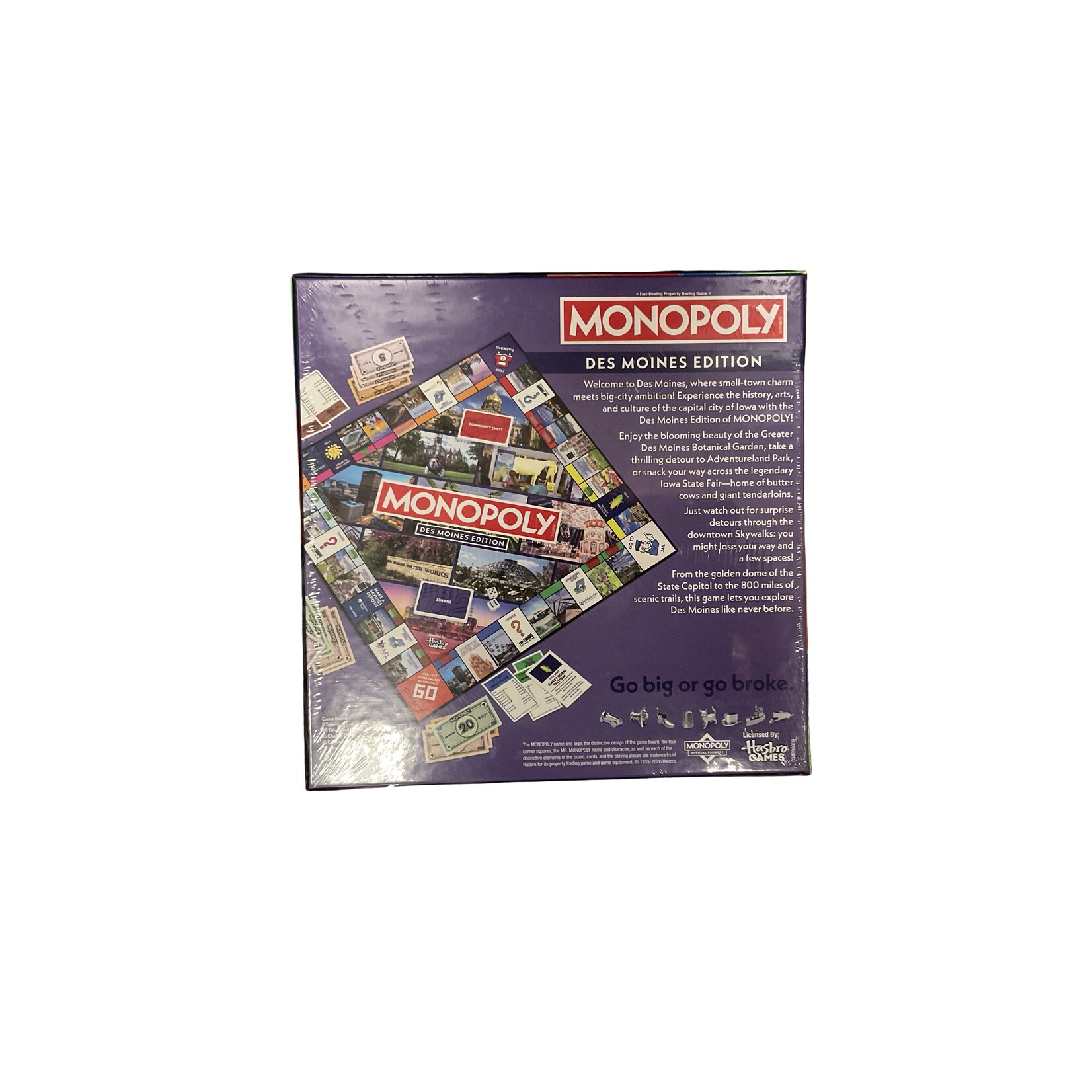 Hasbro Monopoly Game Des Moines Version