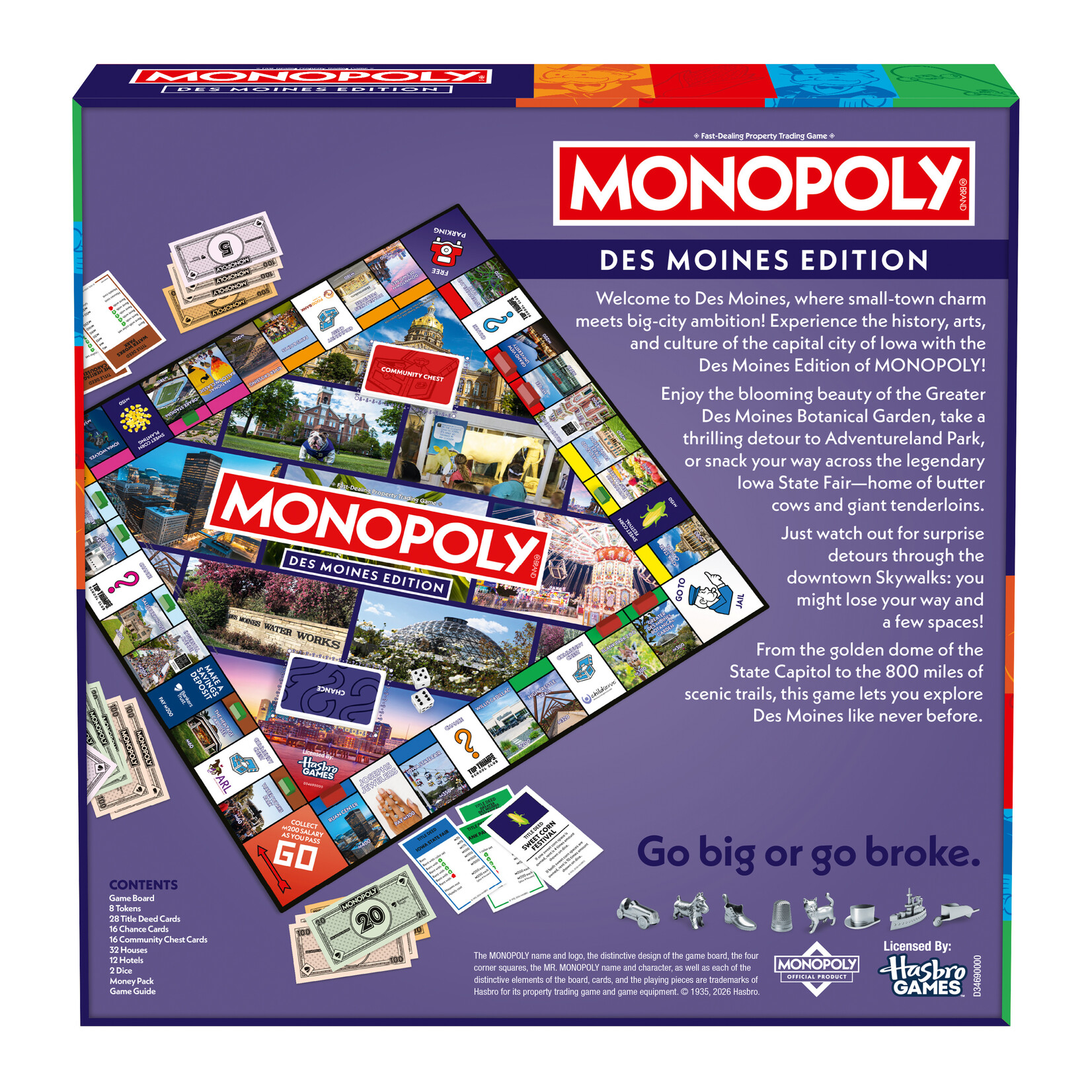 Hasbro Monopoly Game Des Moines Version