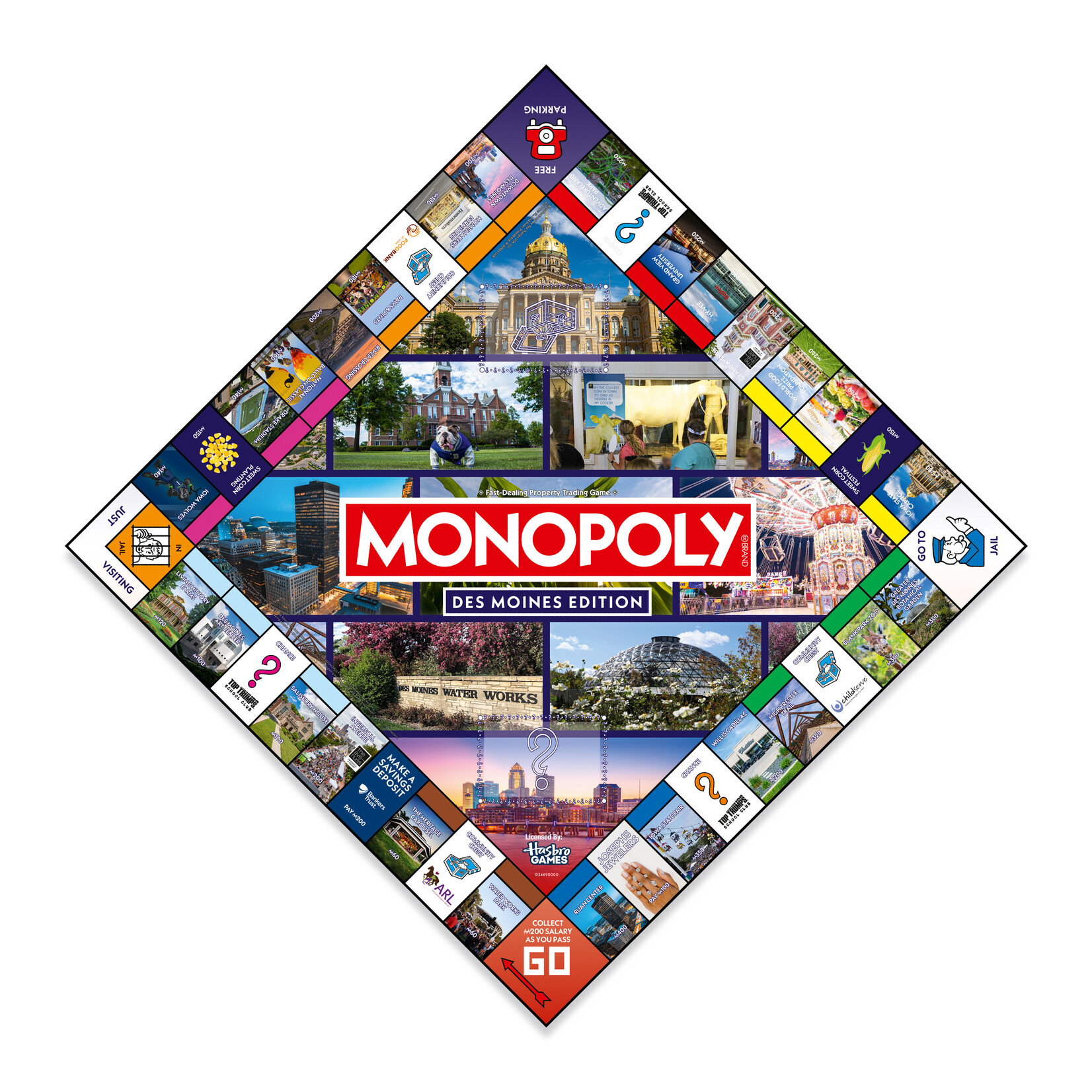 Hasbro Monopoly Game Des Moines Version