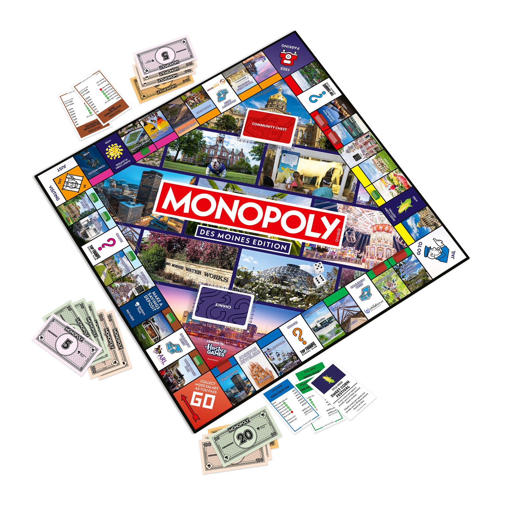 Hasbro Monopoly Game Des Moines Version