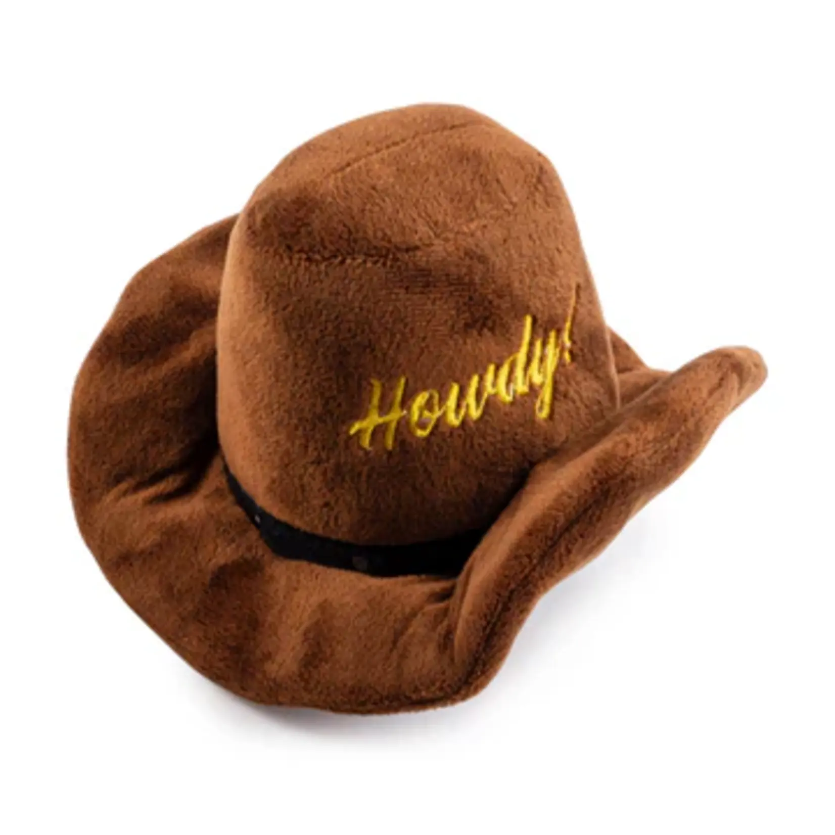 Haute Diggity Dog Brown Cowboy Hat Dog Toy