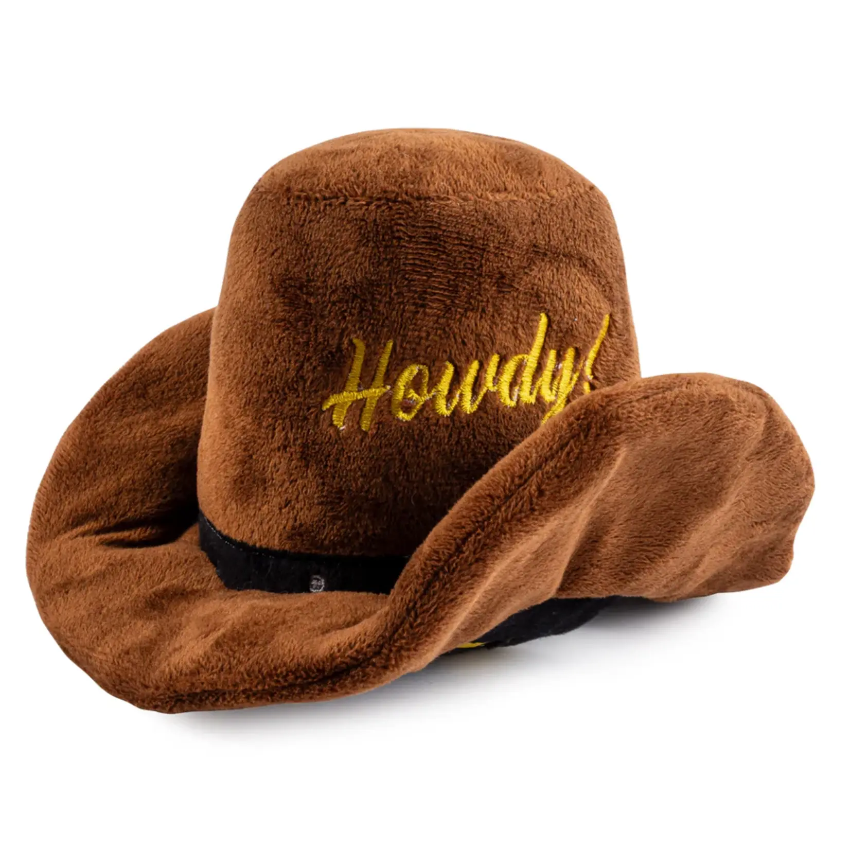 Haute Diggity Dog Brown Cowboy Hat Dog Toy