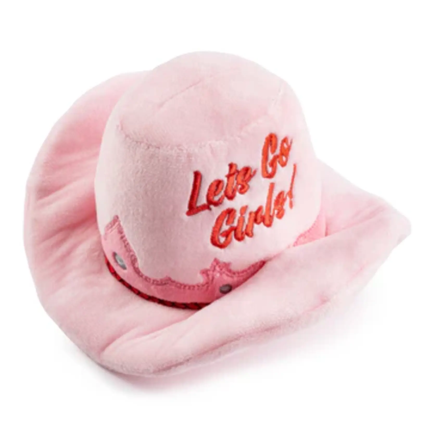 Haute Diggity Dog Pink Cowgirl Hat Dog Toy