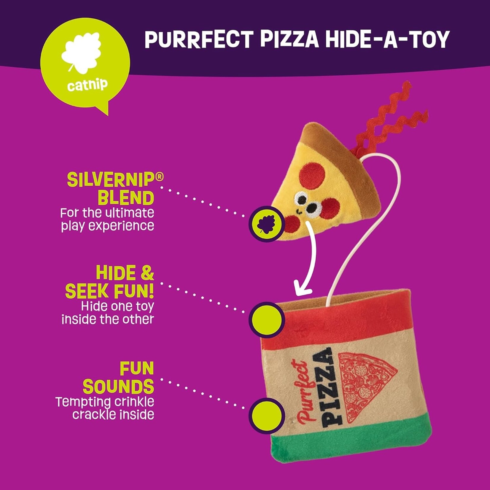 Mad Cat Purrfect Pizza Toy
