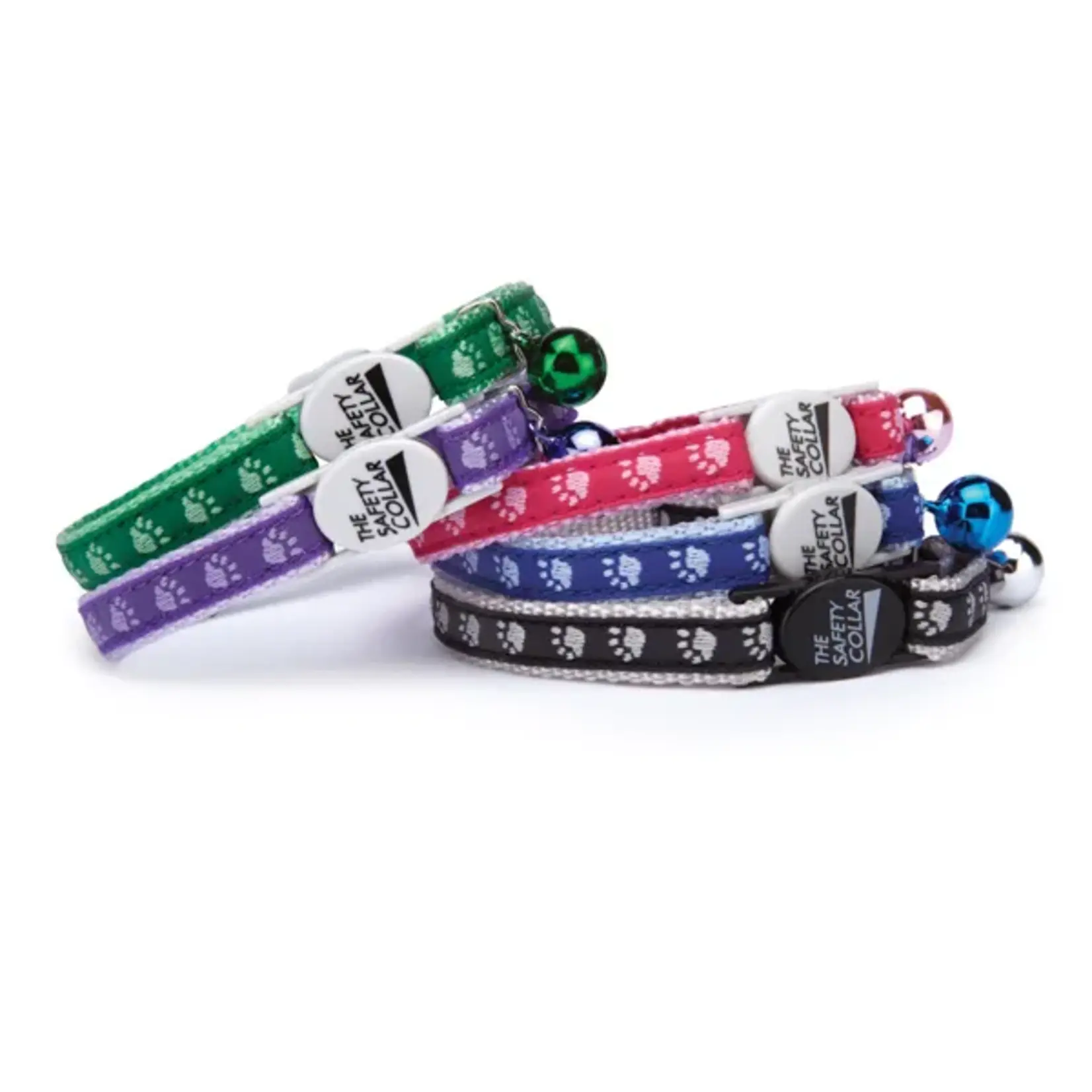 Meow Town Two Tone Pawprint Cat Collar