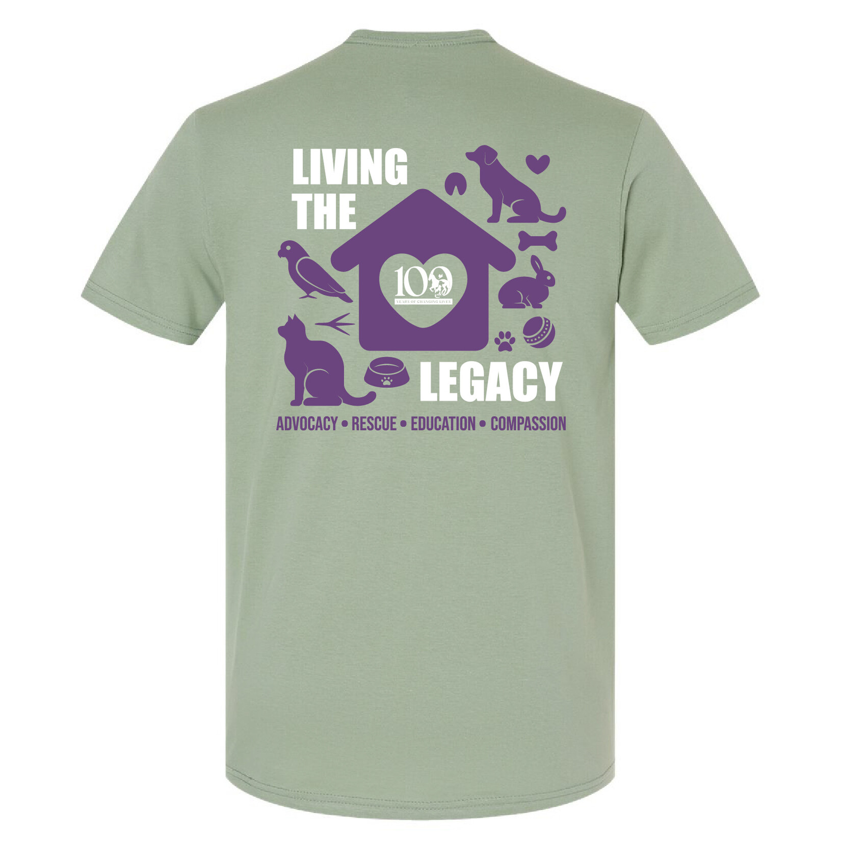 100-year Living the Legacy Adult T-shirt PREORDER