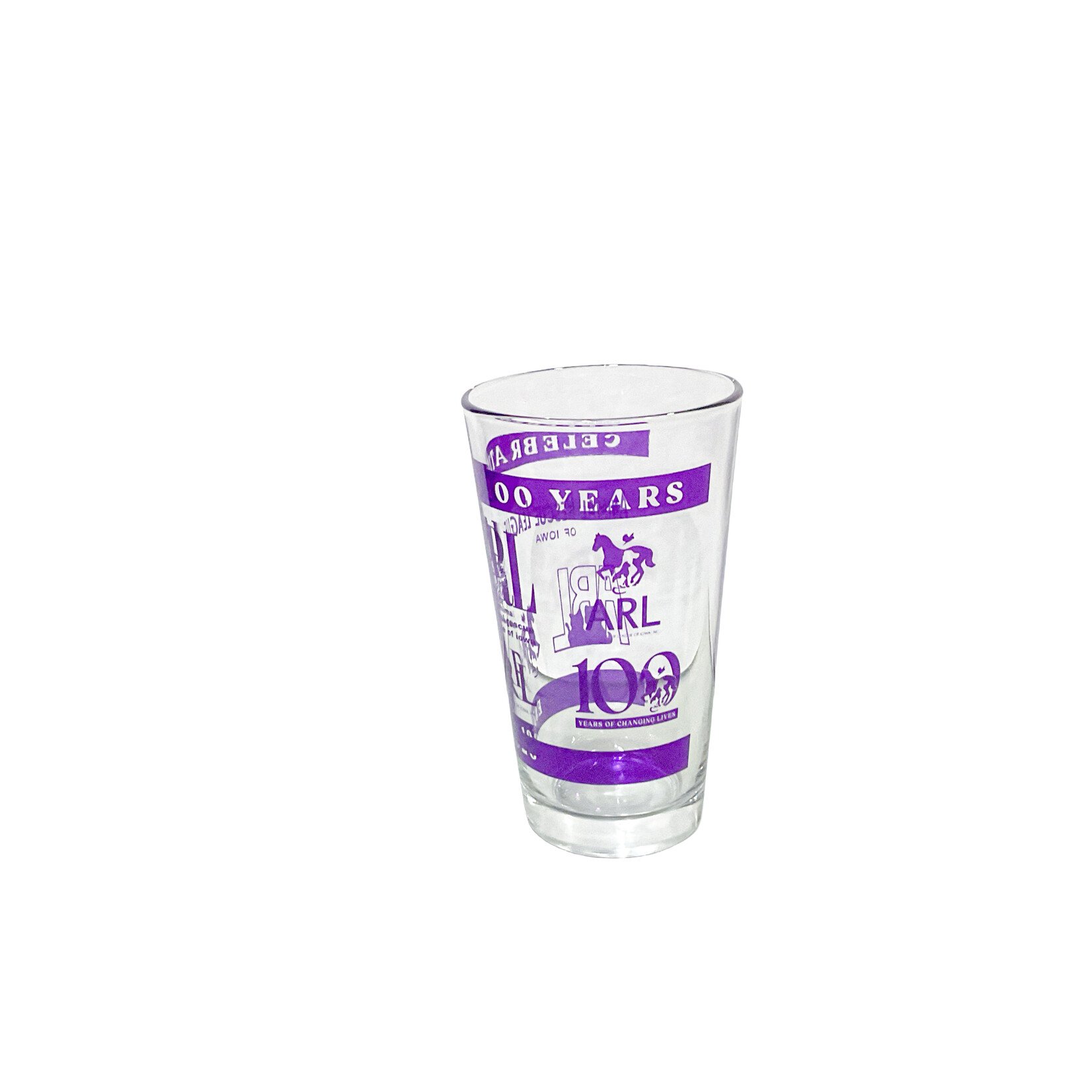100-year Logo 16 oz pint glass