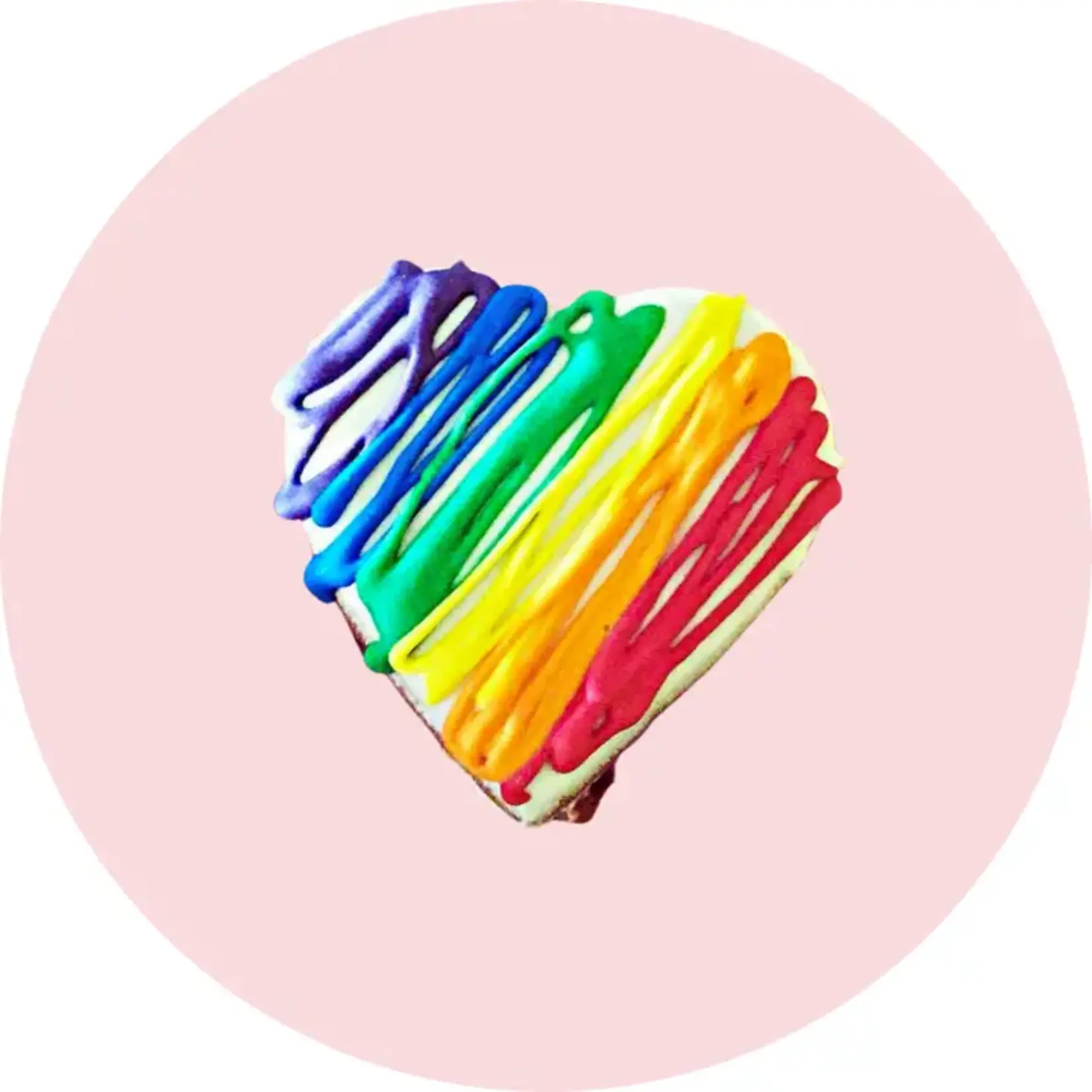 Bakery Dog Bakery Dog Rainbow Heart Dog Cookie