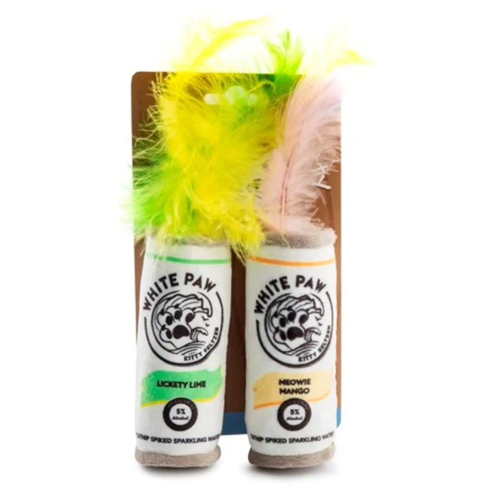 haute Diggity Kitty White Paw Mango + Lime Catnip 2pk Toy