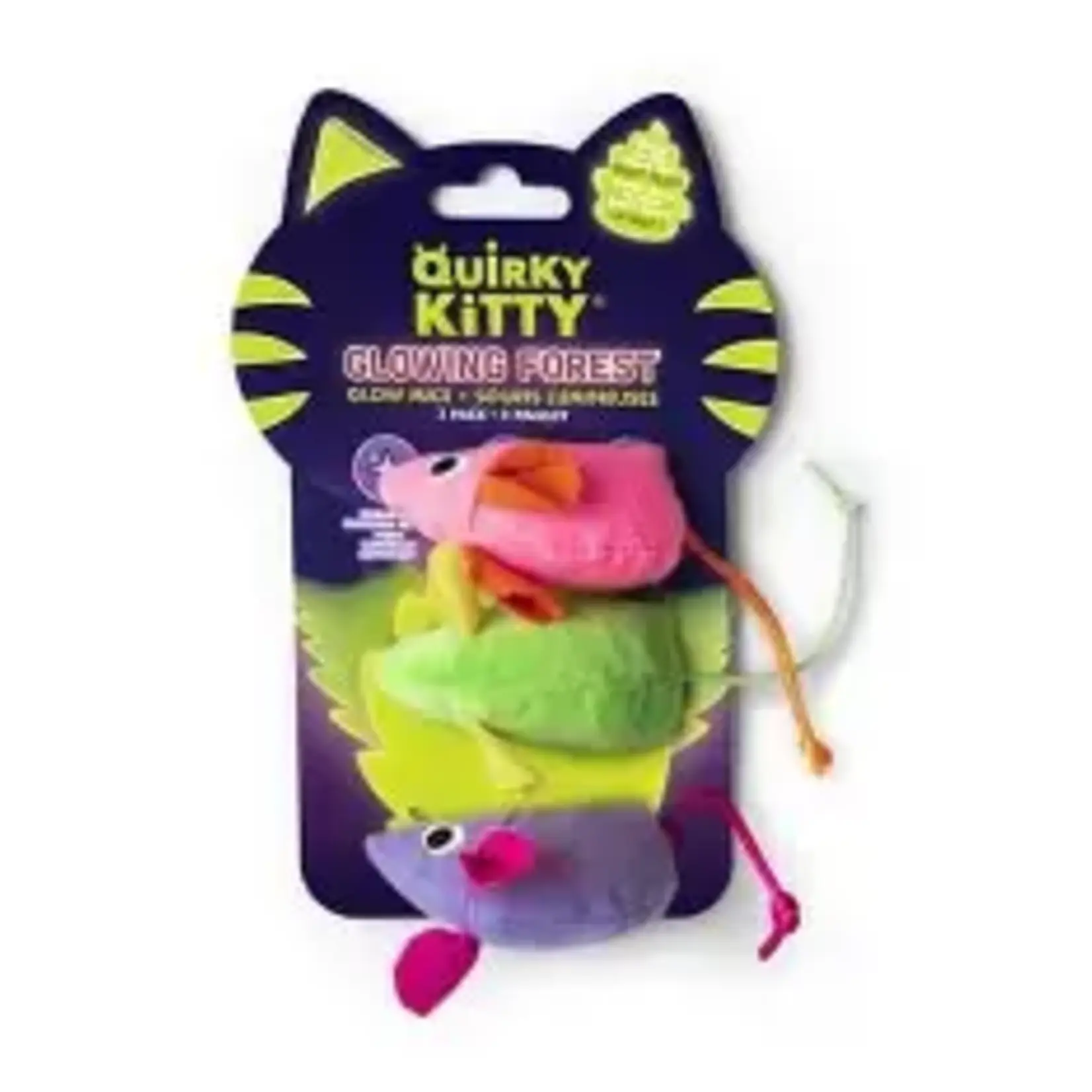 Madcat Quirky Kitty Glow Mice 3pc