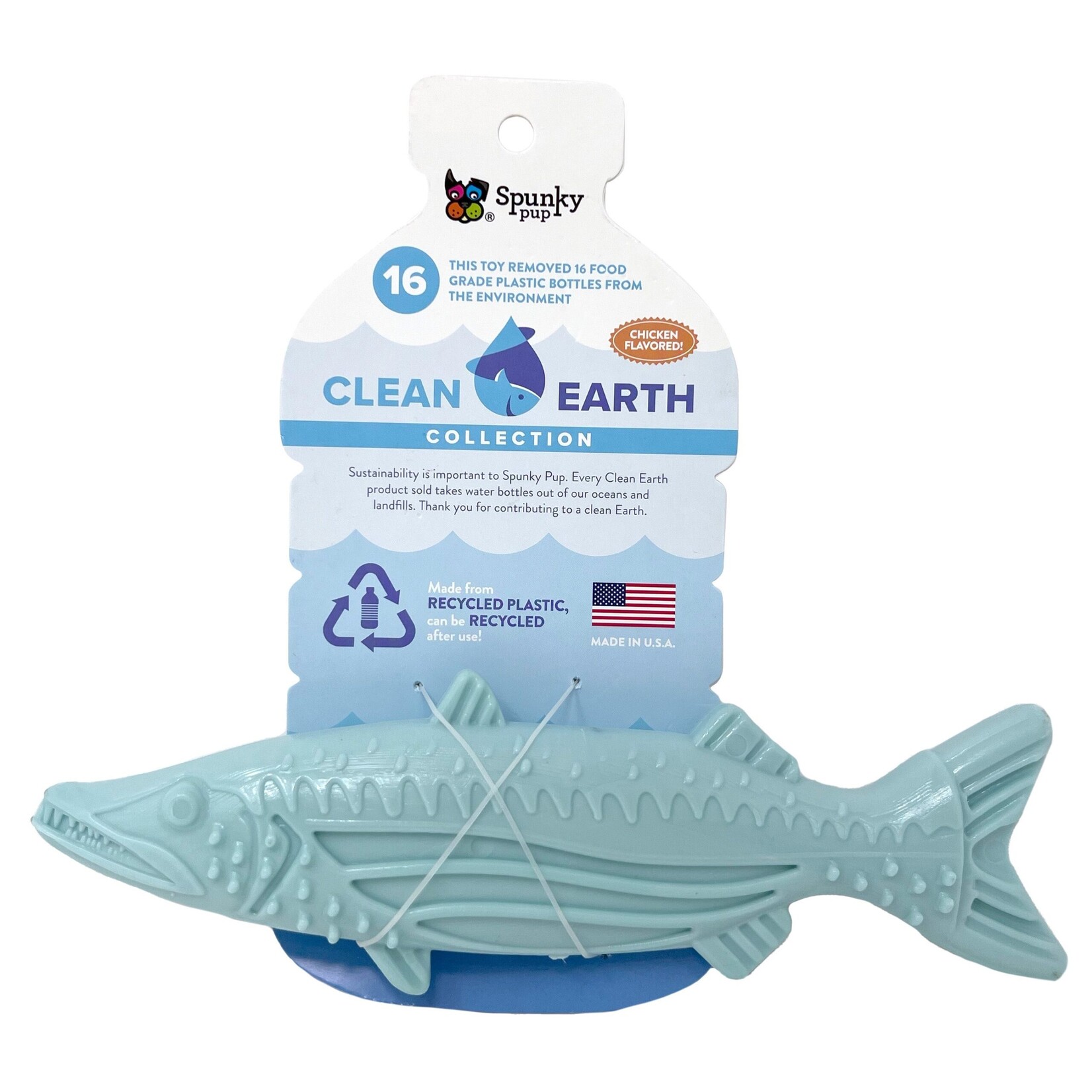Spunky Pup Clean Earth Recycled Chew Toy- Barracuda