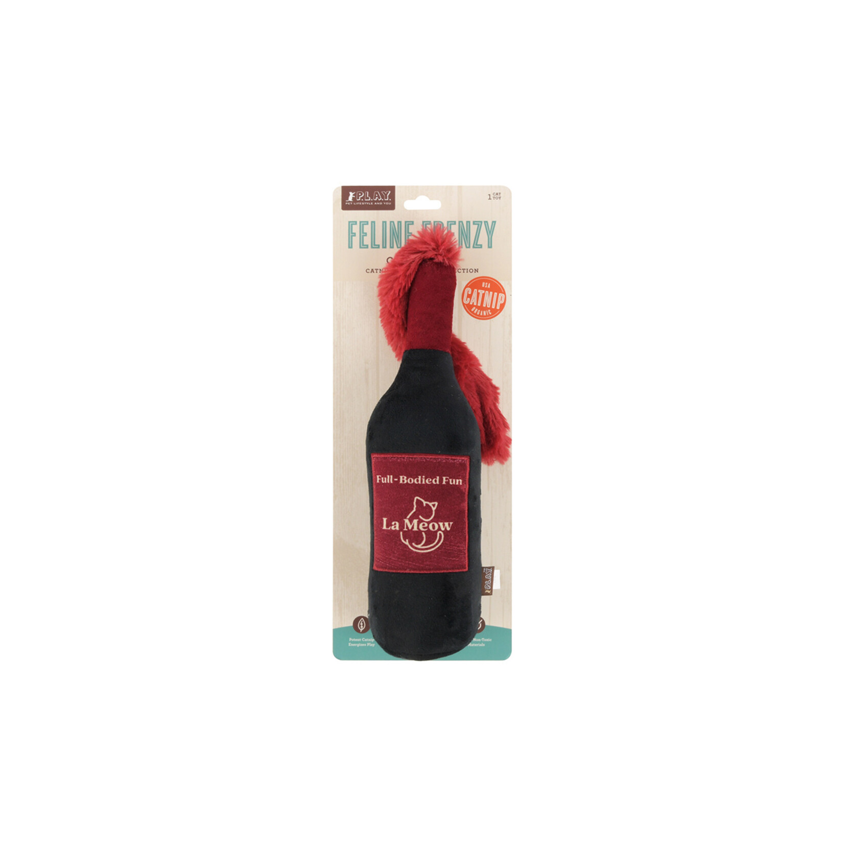 P.L.A.Y. Feline Frenzy Kicker Toy- Catbernet Sauv