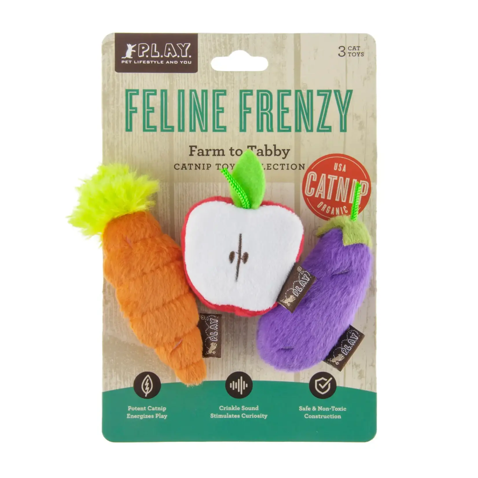 P.L.A.Y. P.L.A.Y. Feline Frenzy Farm To Tabby Catnip Toy