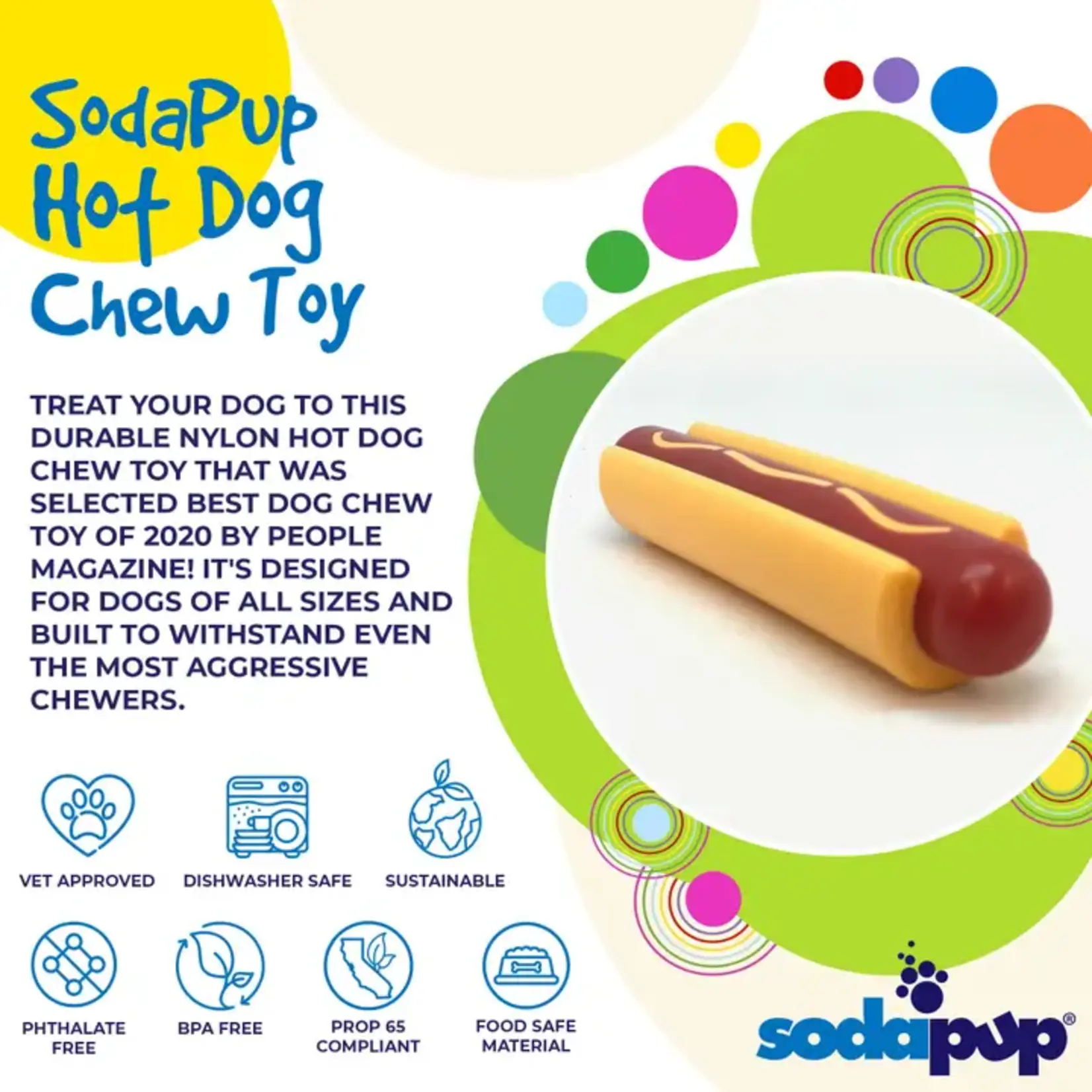 SodaPup Sodapup Hot Dog chew toy