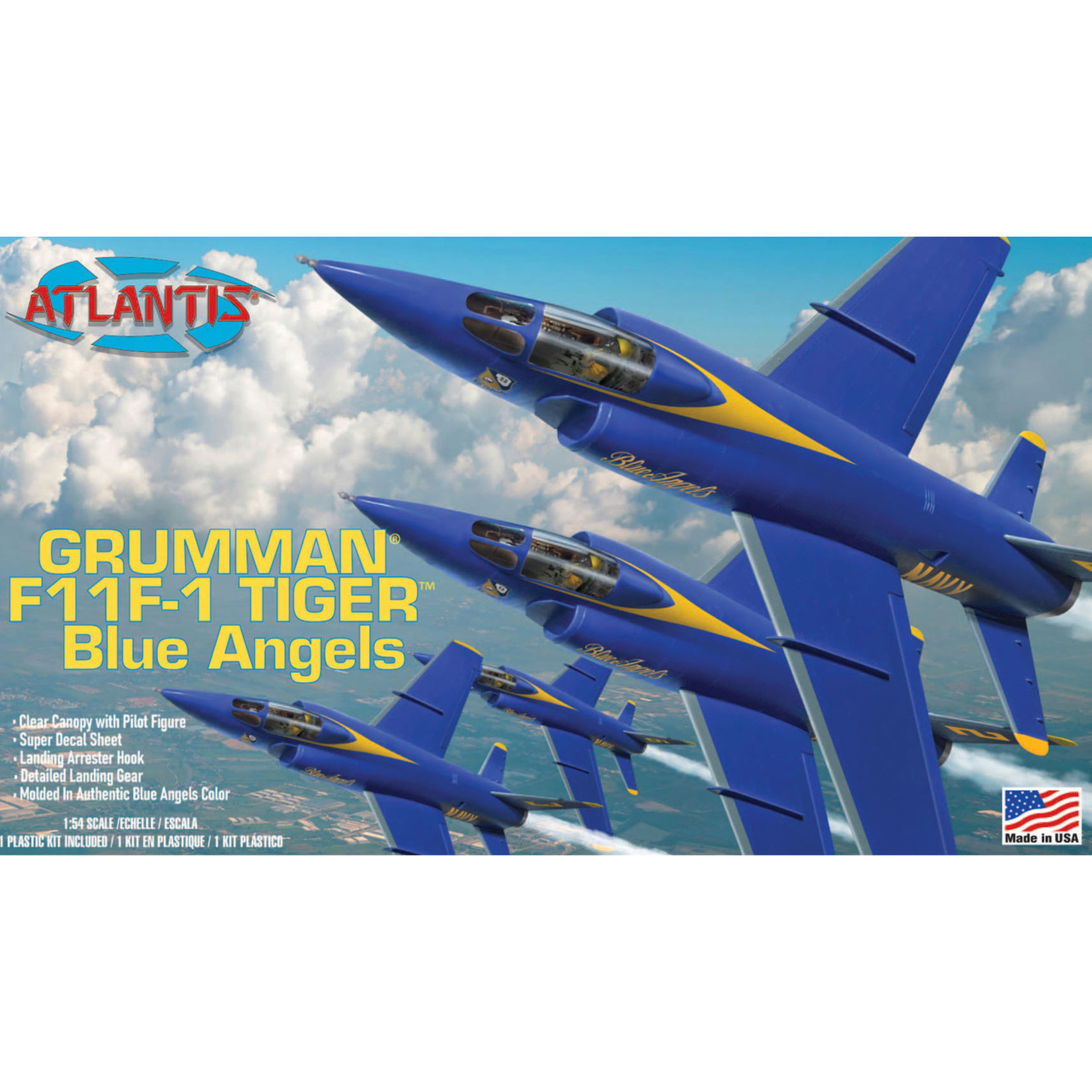 Atlantis Models AANH169 - 1/54 US NAVY Blue Angels Grumman F11F-1 Tiger Plastic