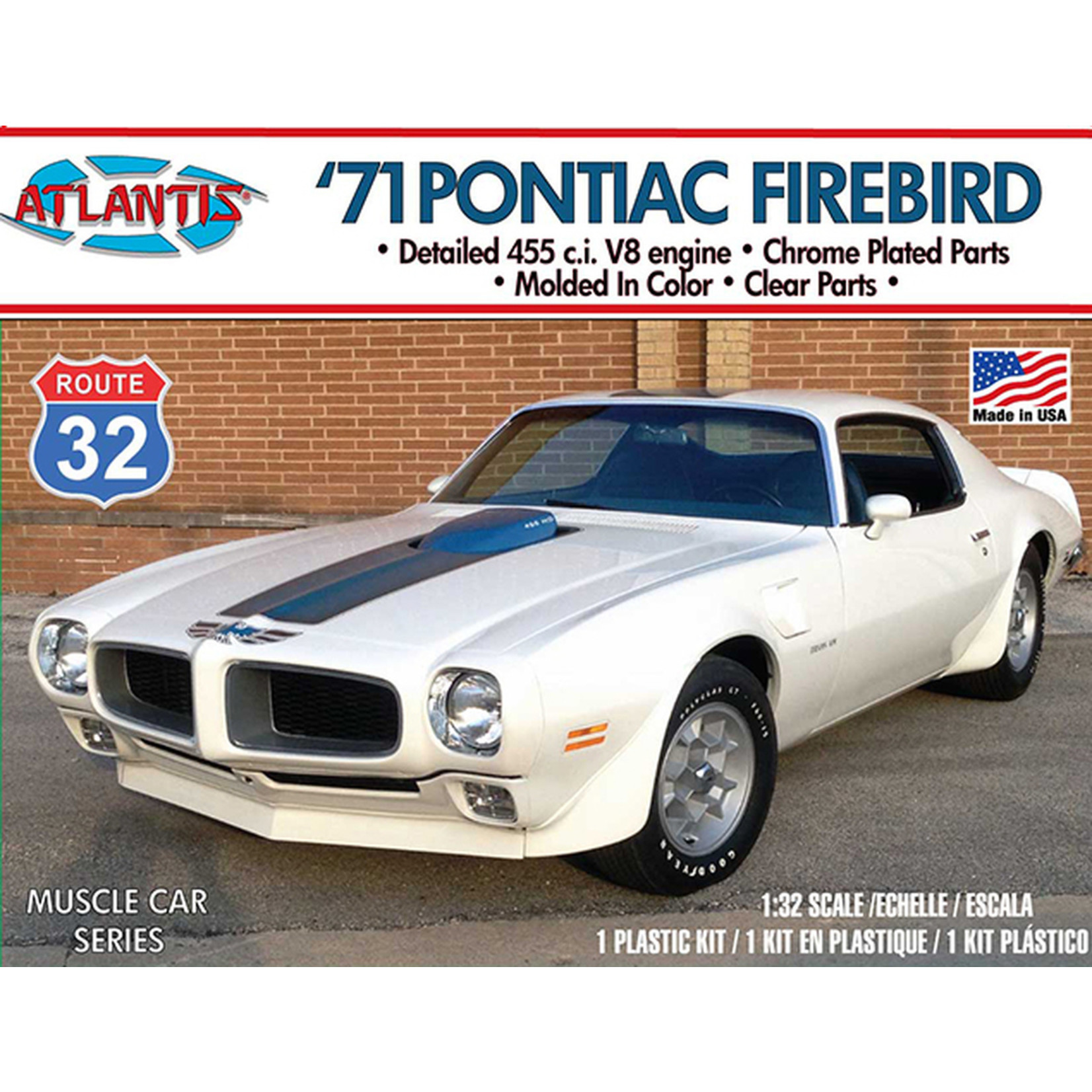 Atlantis Models AANM2009 - 1/32 1971 Pontiac Firebird Route 32 Plastic Model Kit