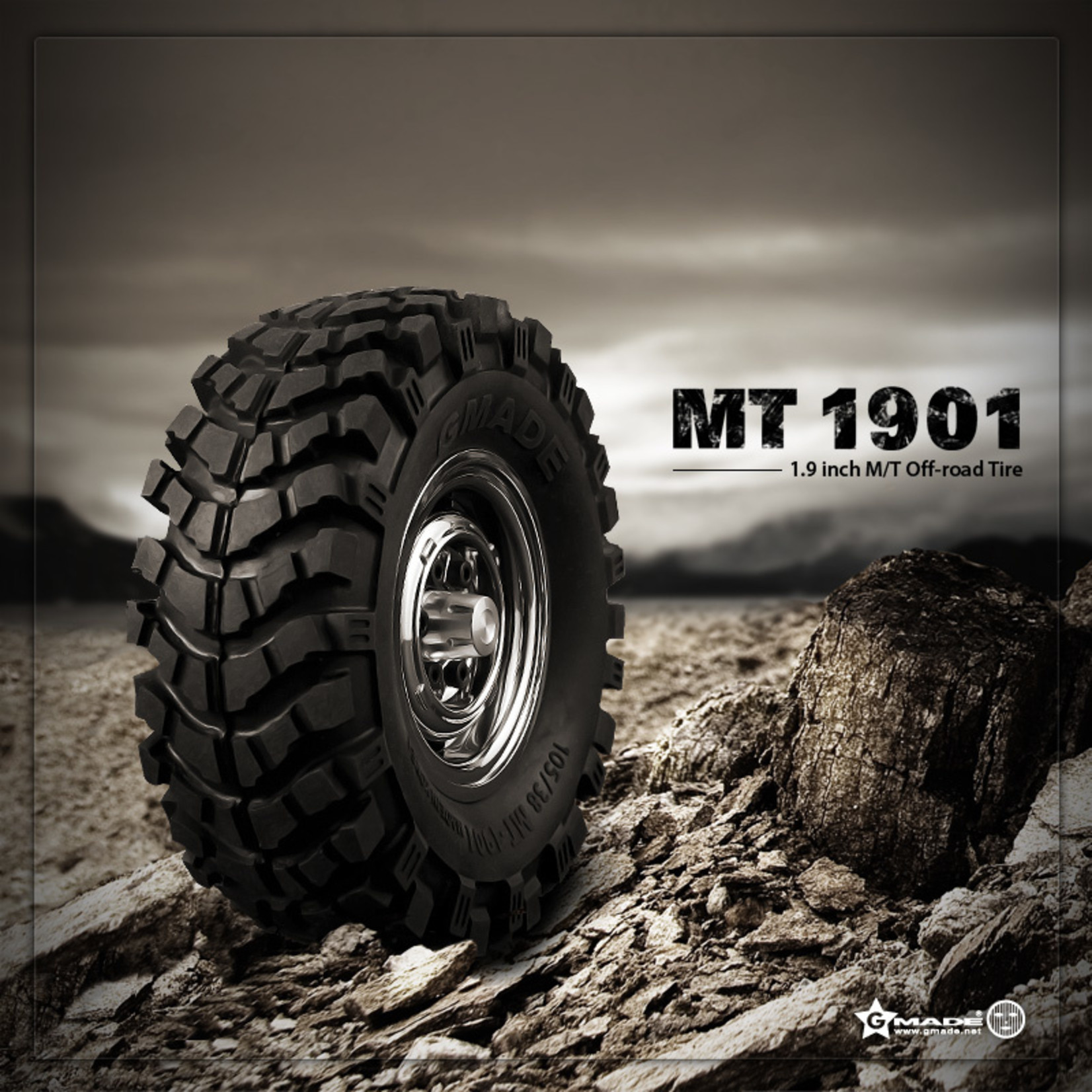 Gmade GMA70164 - 1.9 MT 1901 Off-Road Tires (2)