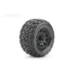 Jetko Tires 1/10 MT 2.8 Rockform Tires Mounted on Black Claw Rims,