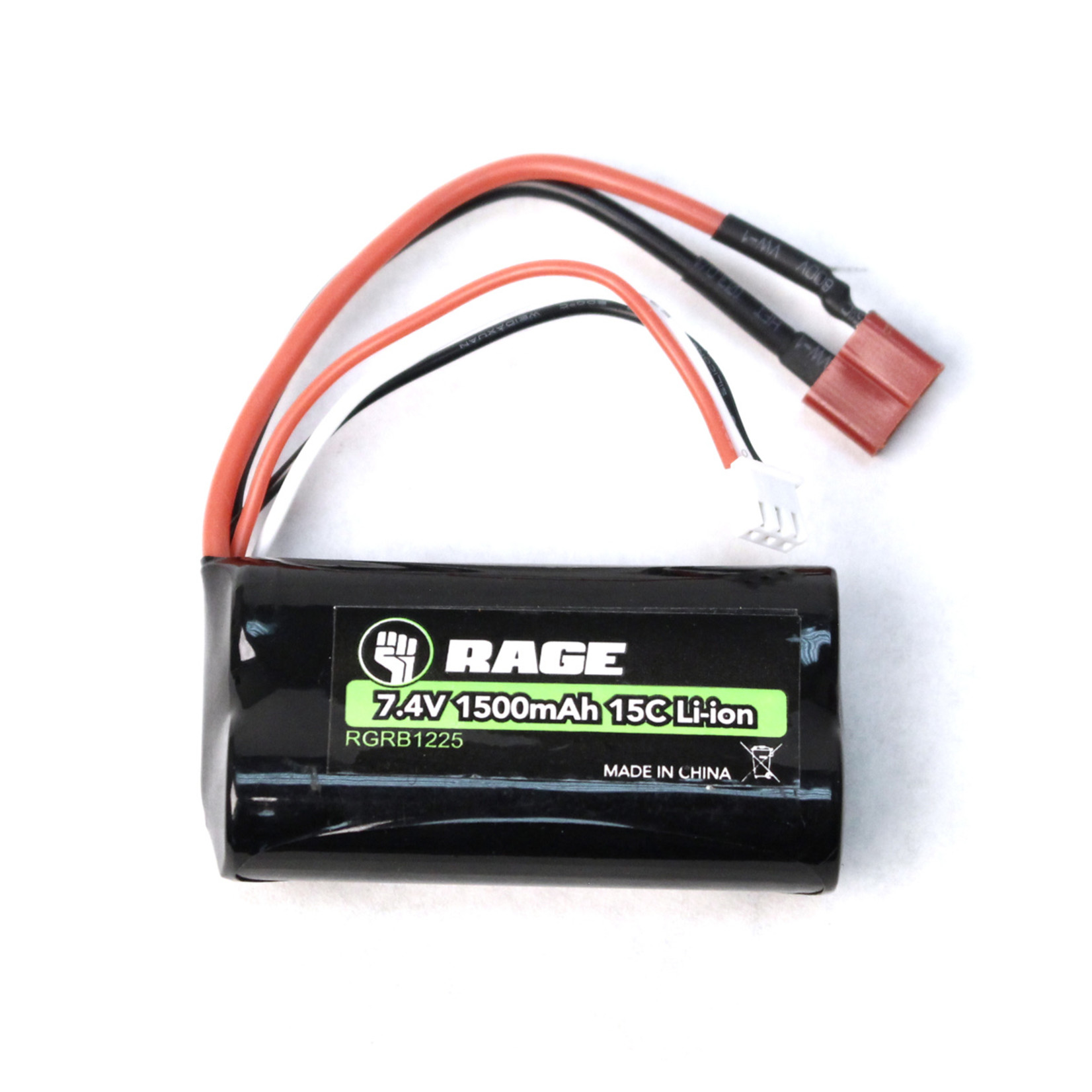 Rage R/C RGRB1225 - 7.4V 2S 1500mAh Li-ion Battery; Black Marlin, BM EX